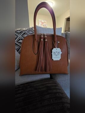 Women’s Tan Tassel Satchel